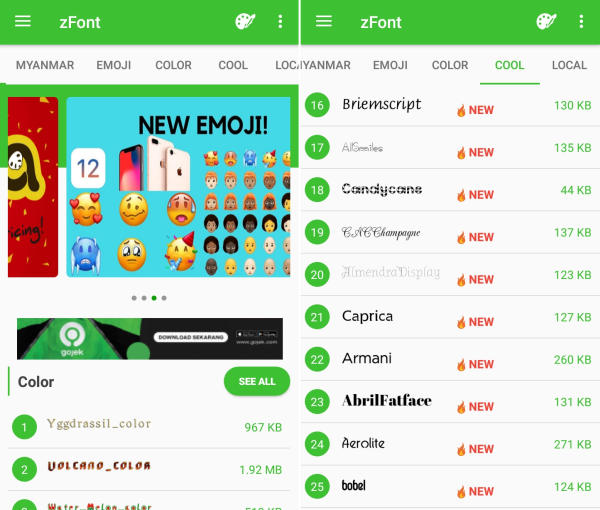 Change Font And Emoji in Samsung S8/Plus via zFont App