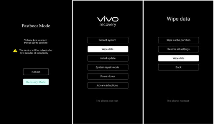 Hard reset Vivo V5 Lite via Recovery