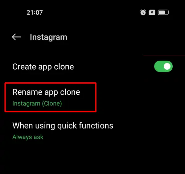 Renaming the Cloned App