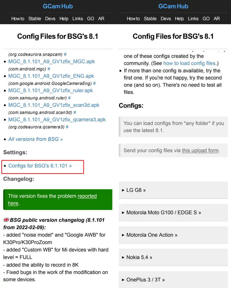 Download Configs File For Google Camera Samsung A03s